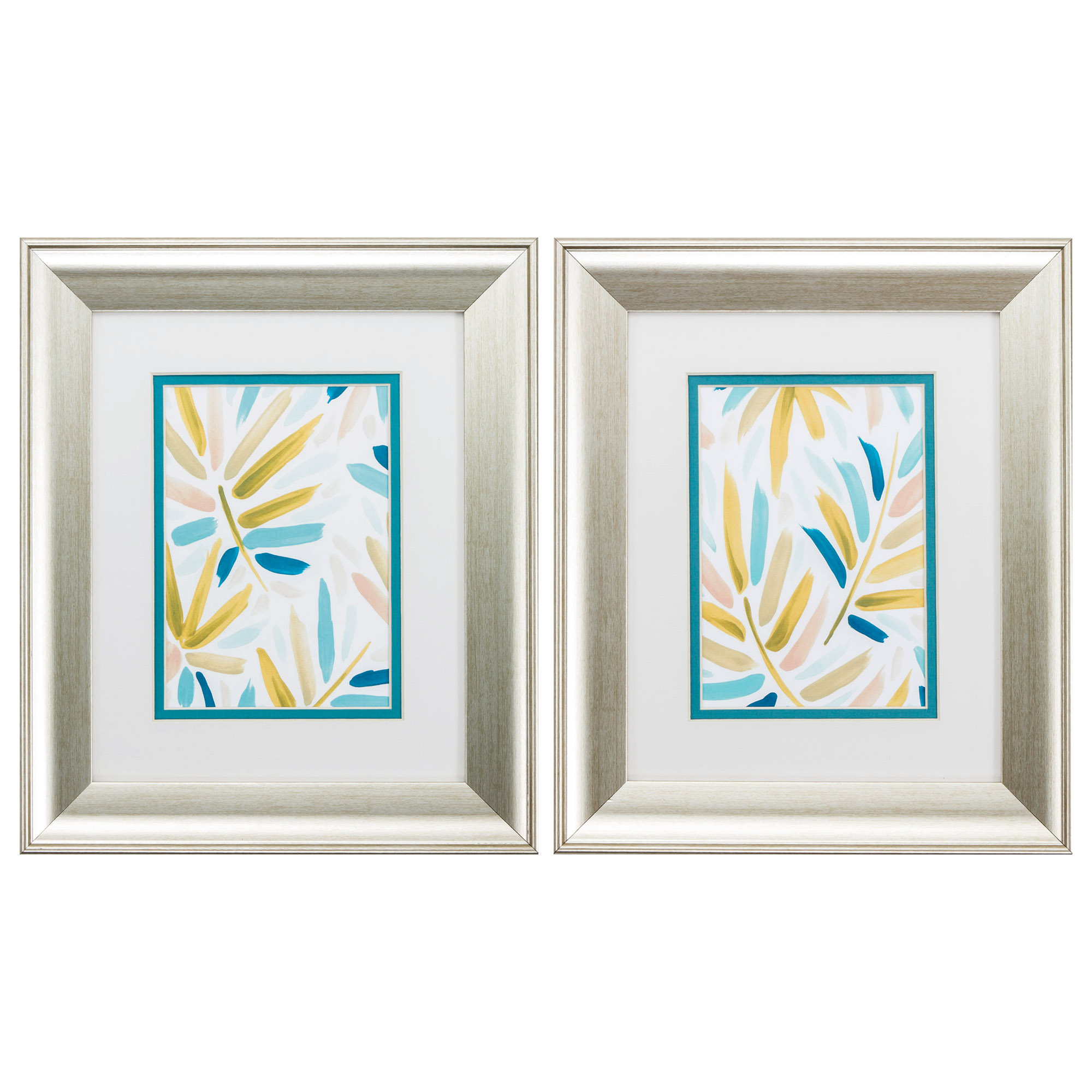 11" X 13" Brushed Silver Frame Calypso Confetti (Set of 2)