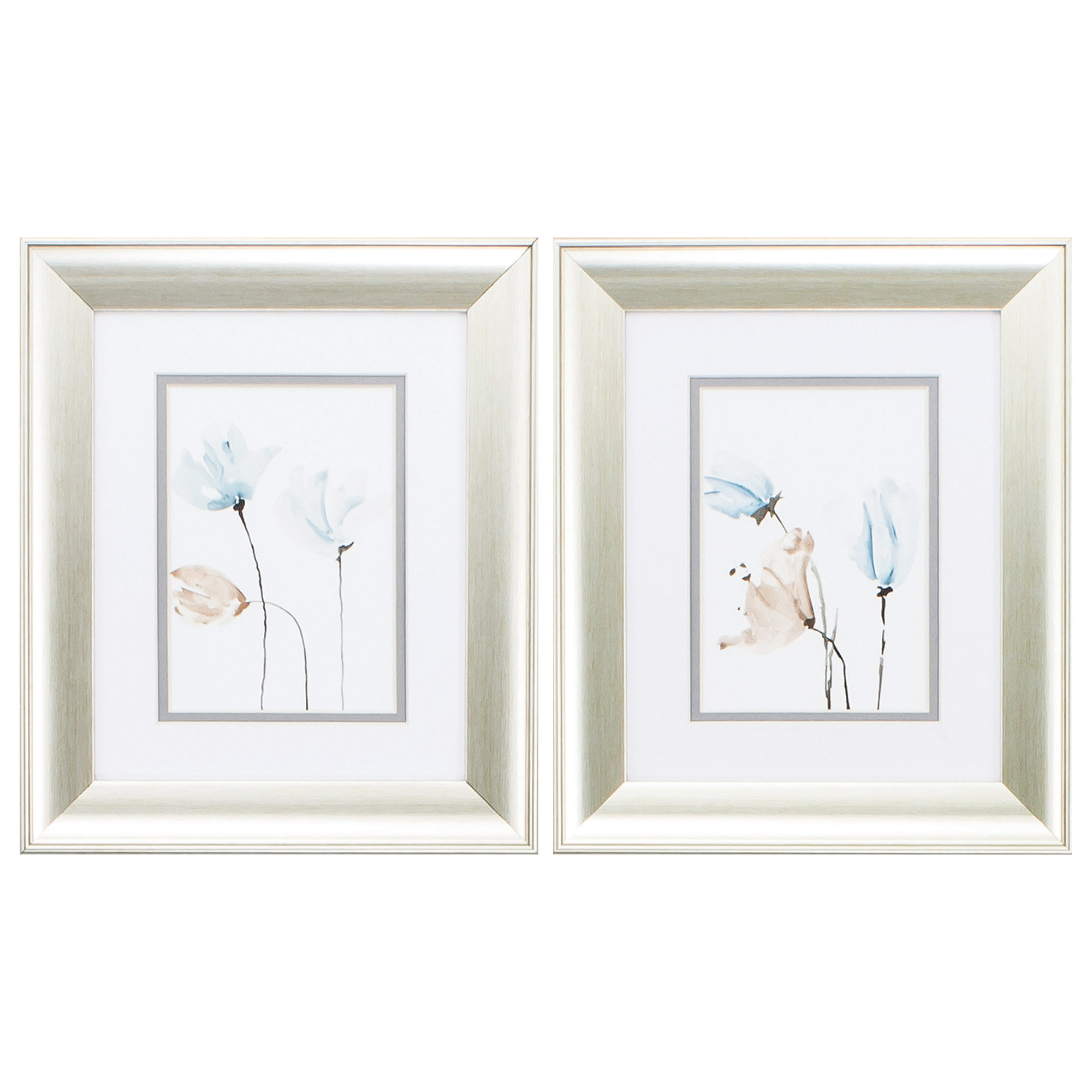 11" X 13" Brushed Silver Frame Follow Your Dreams (Set of 2)