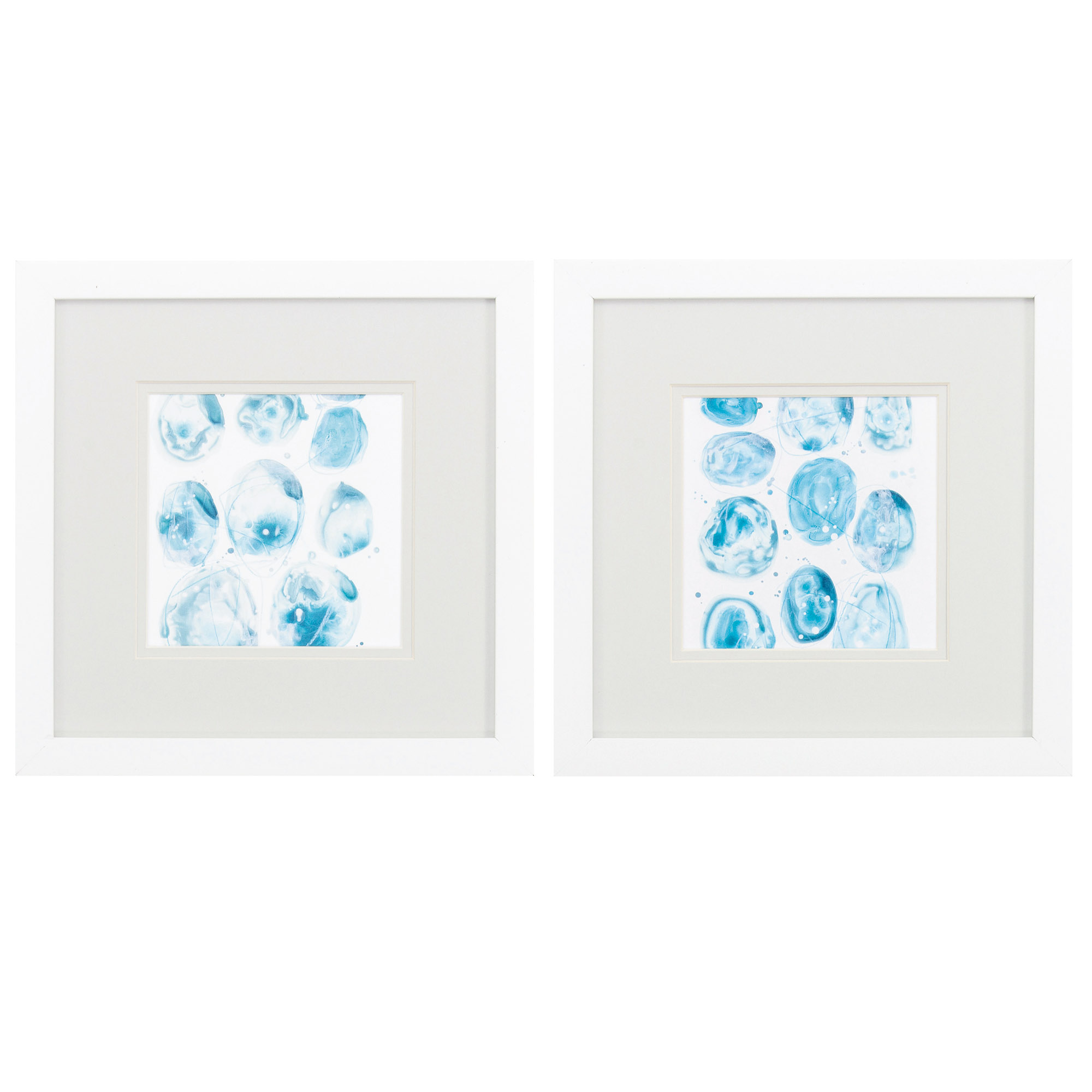 11" X 11" Matte White Frame Bauble (Set of 2)