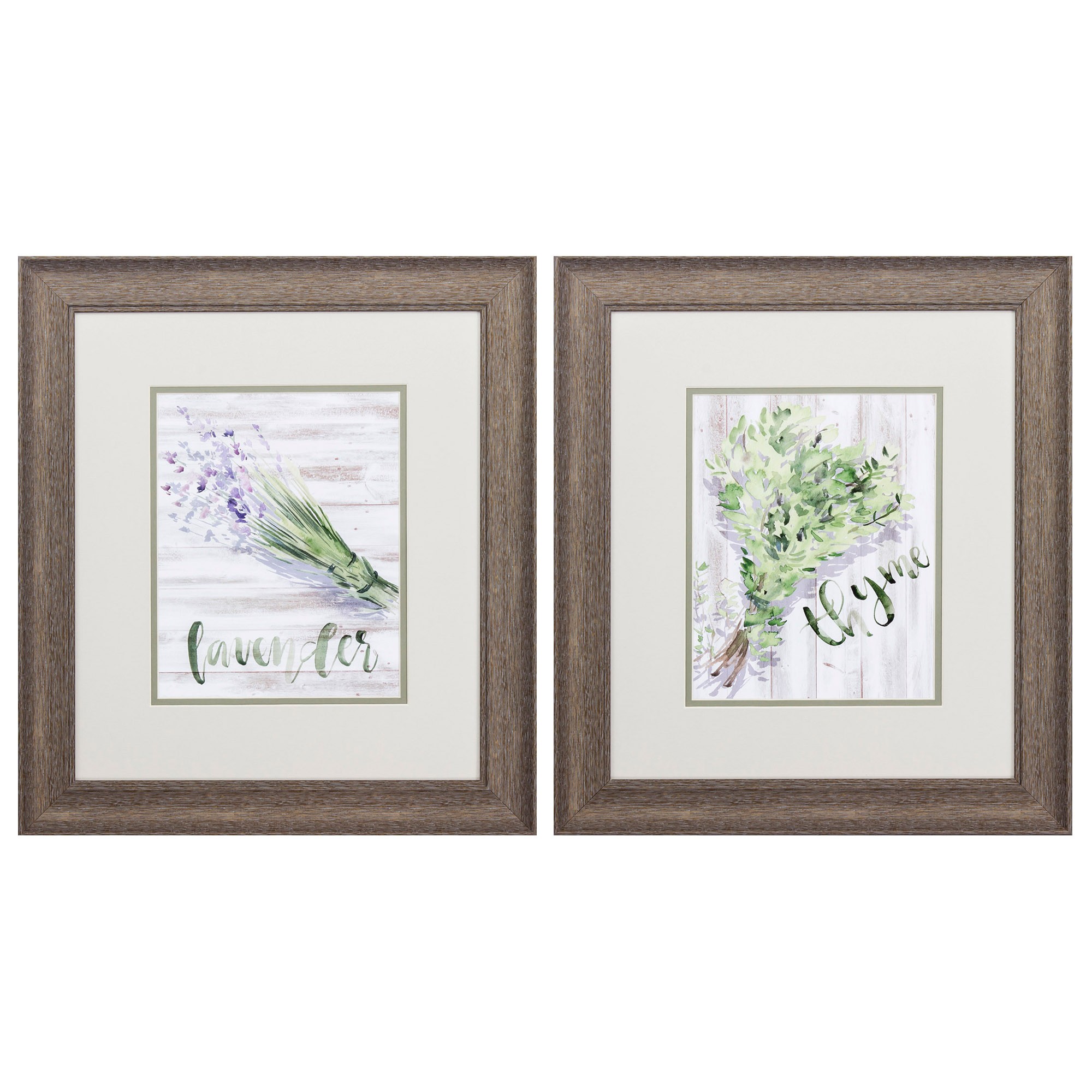 16" X 18" Distressed Wood Toned Frame Green Witch (Set of 2)