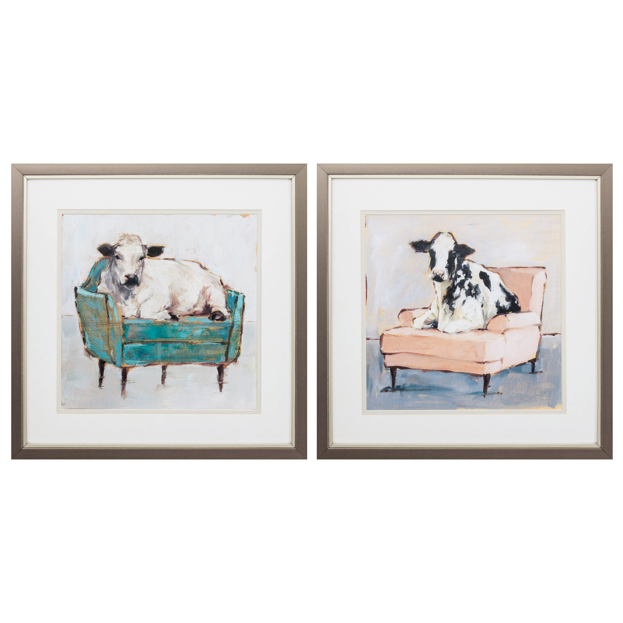 17" X 17" Metallic Bronze Frame Mooving In (Set of 2)