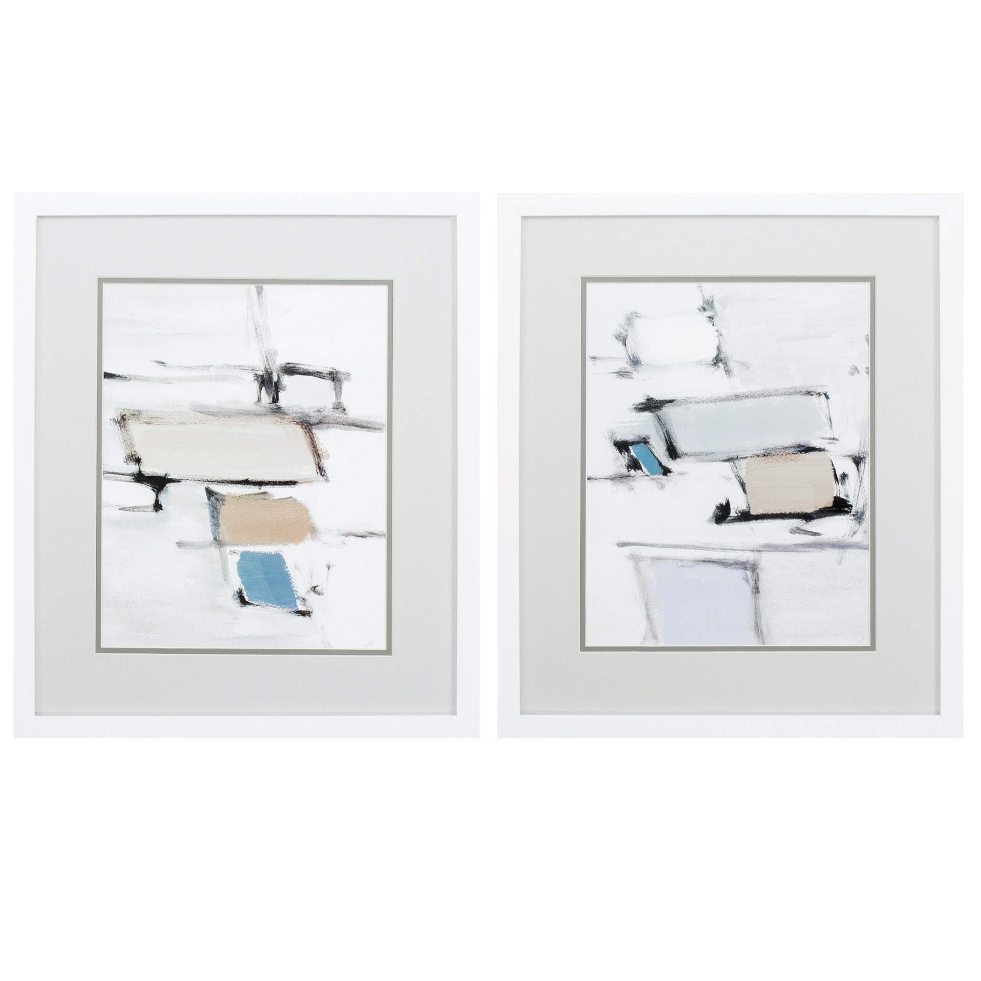 17" X 20" Matte White Frame Gray Mode (Set of 2)