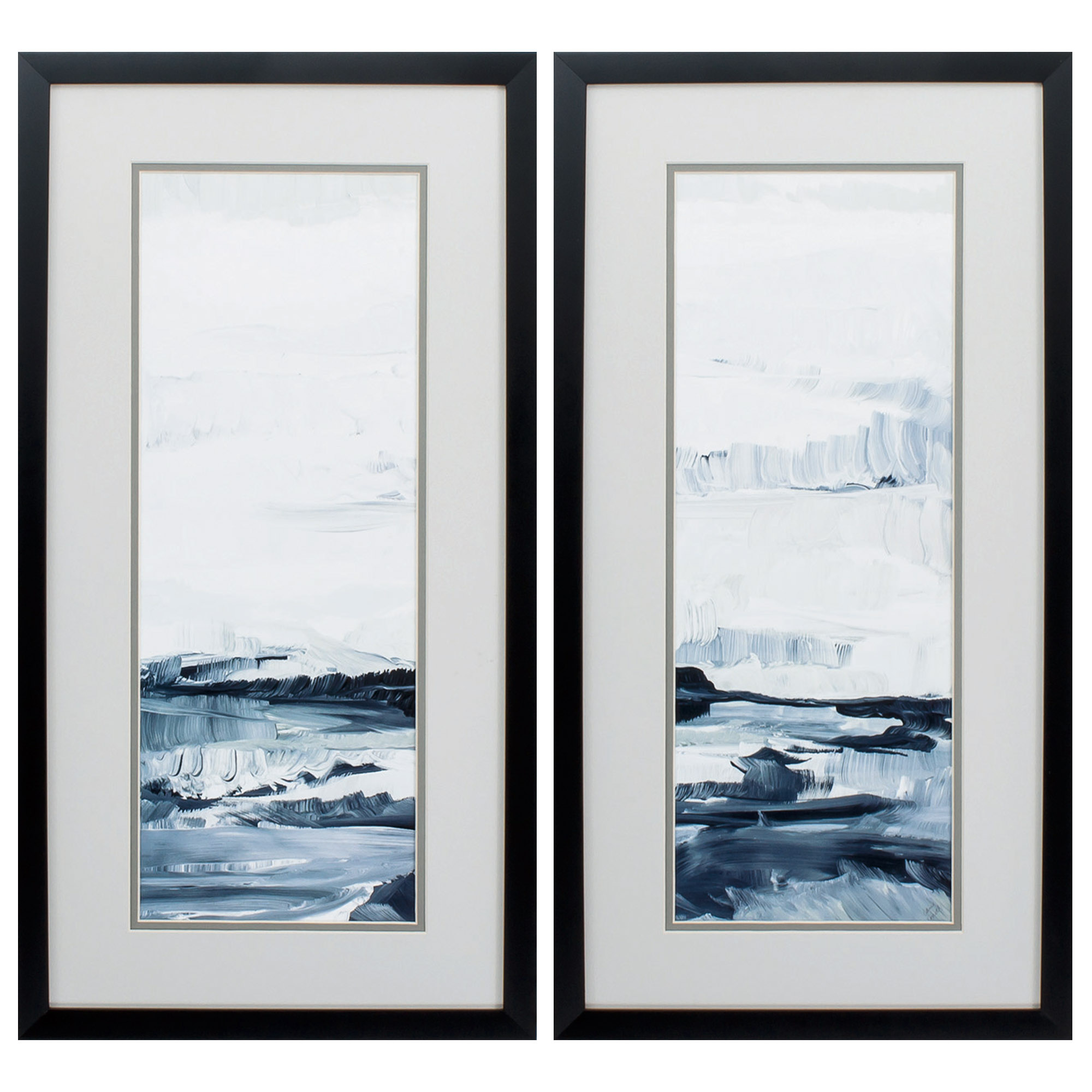 13" X 25" Silver Frame Freedom Of The Sea (Set of 2)