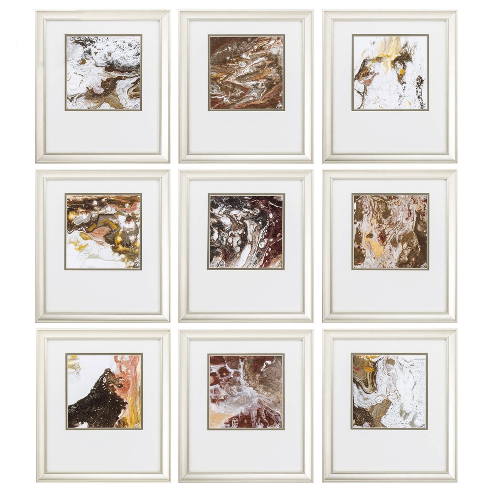 14" X 16" Champagne Gold Color Frame Marbelized (Set of 9)