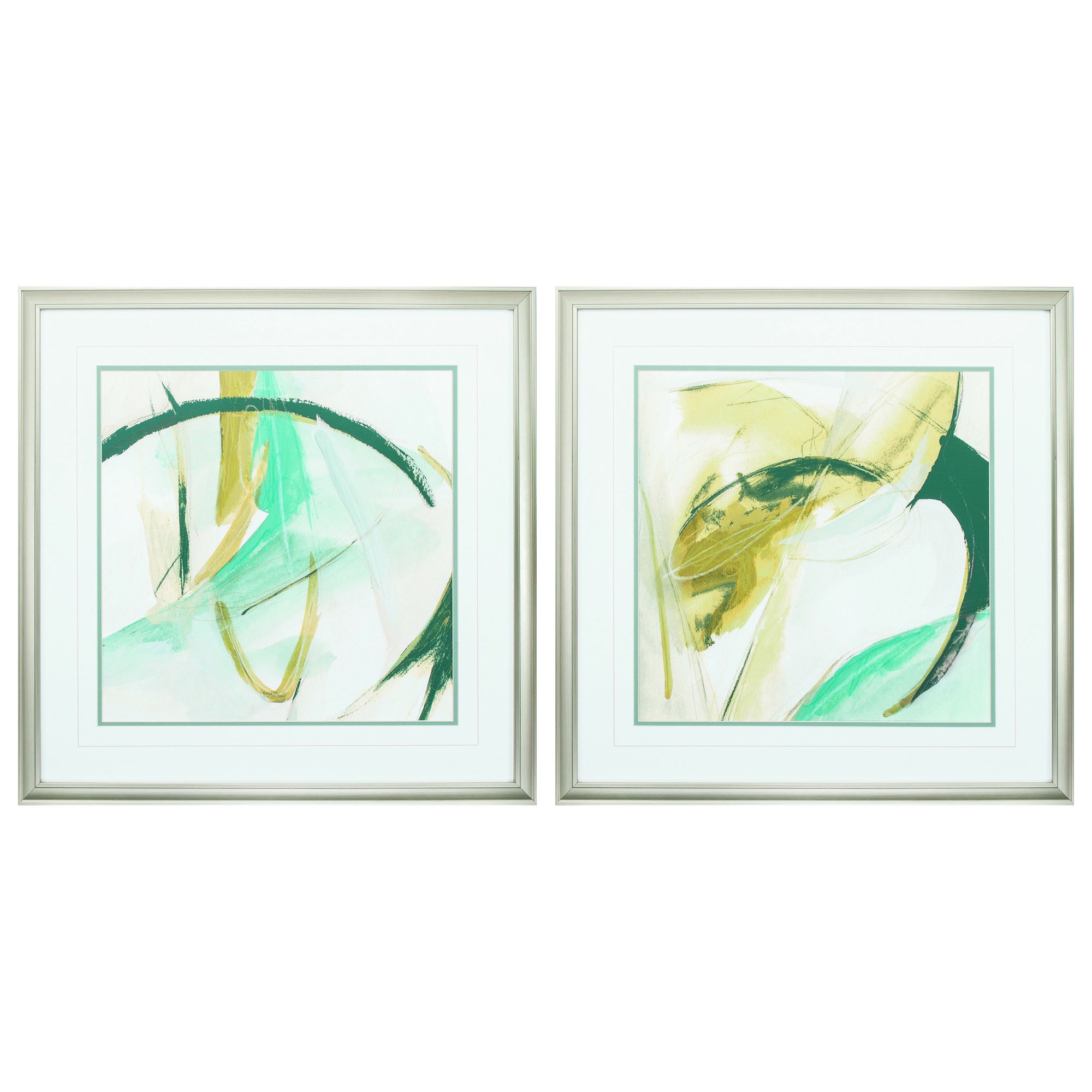 26" X 26" Champagne Gold Color Frame Vertigo Note (Set of 2)