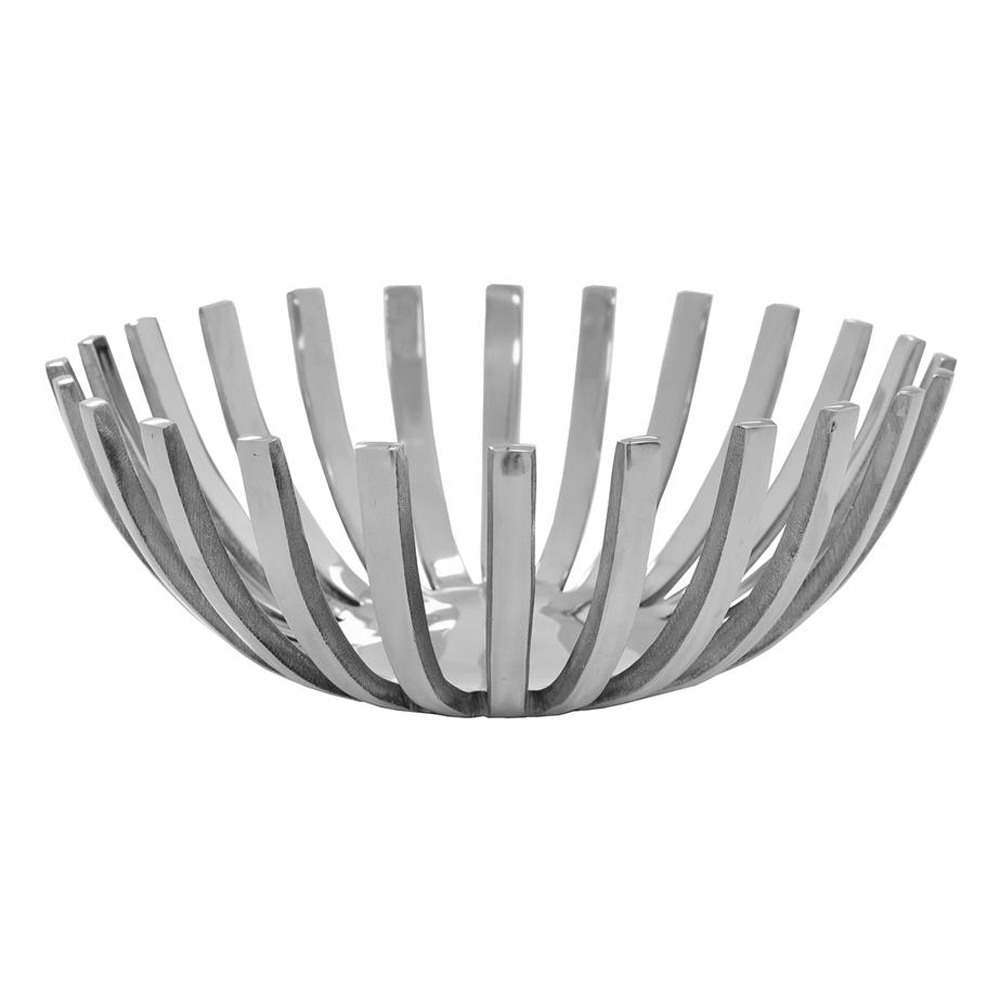 14" Round Stainless Steel Modern Open Centerpiece Bowl