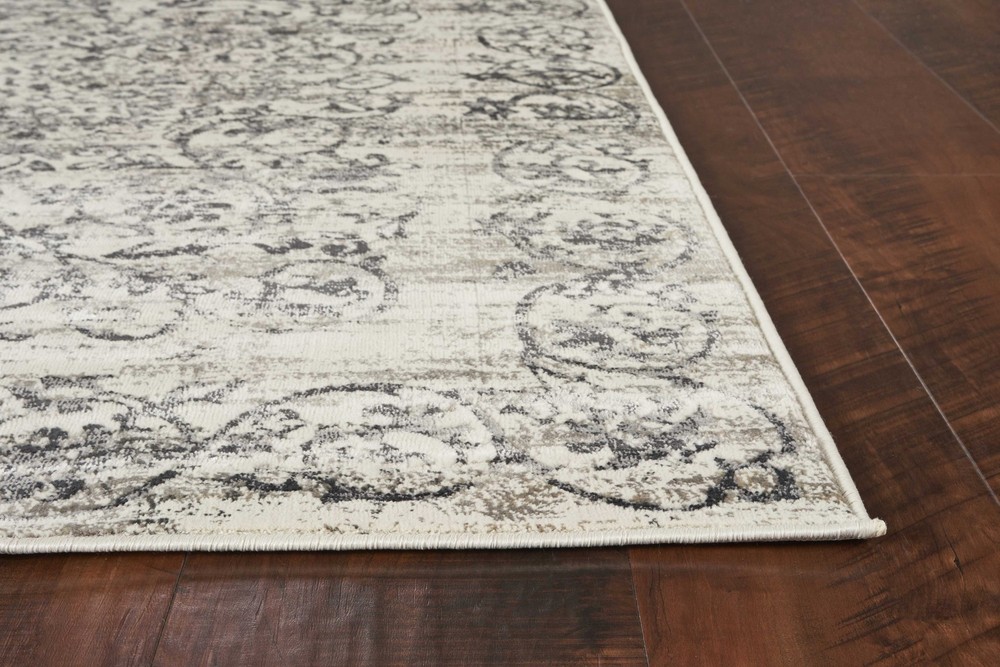 114" X 156" Ivory or Grey Polypropylene or Viscose Rug