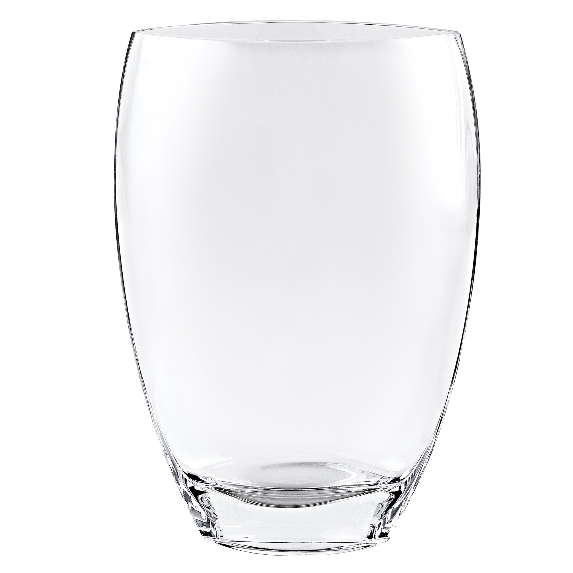 12" Mouth Blown Crystal Classic Vase