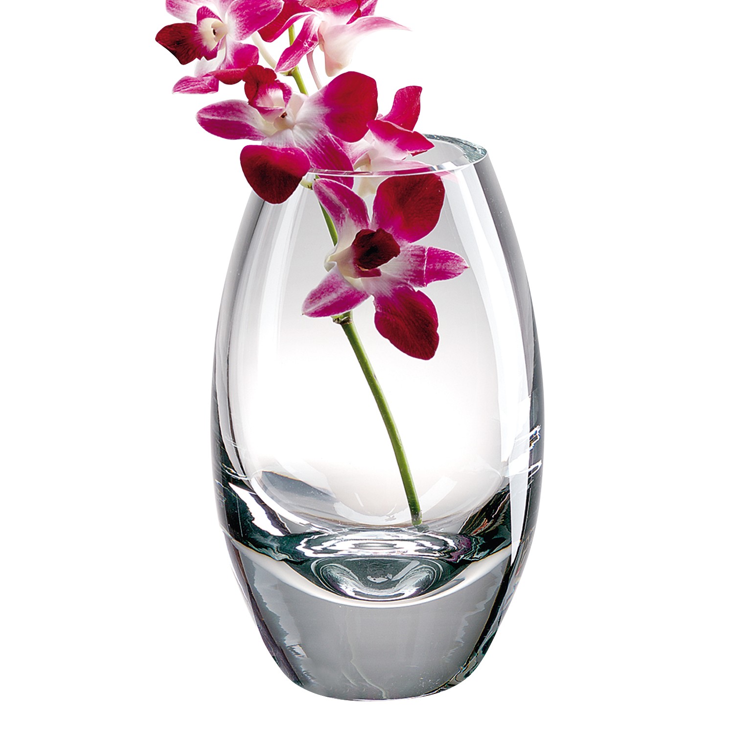9" Mouth Blown Crystal European Made Vase