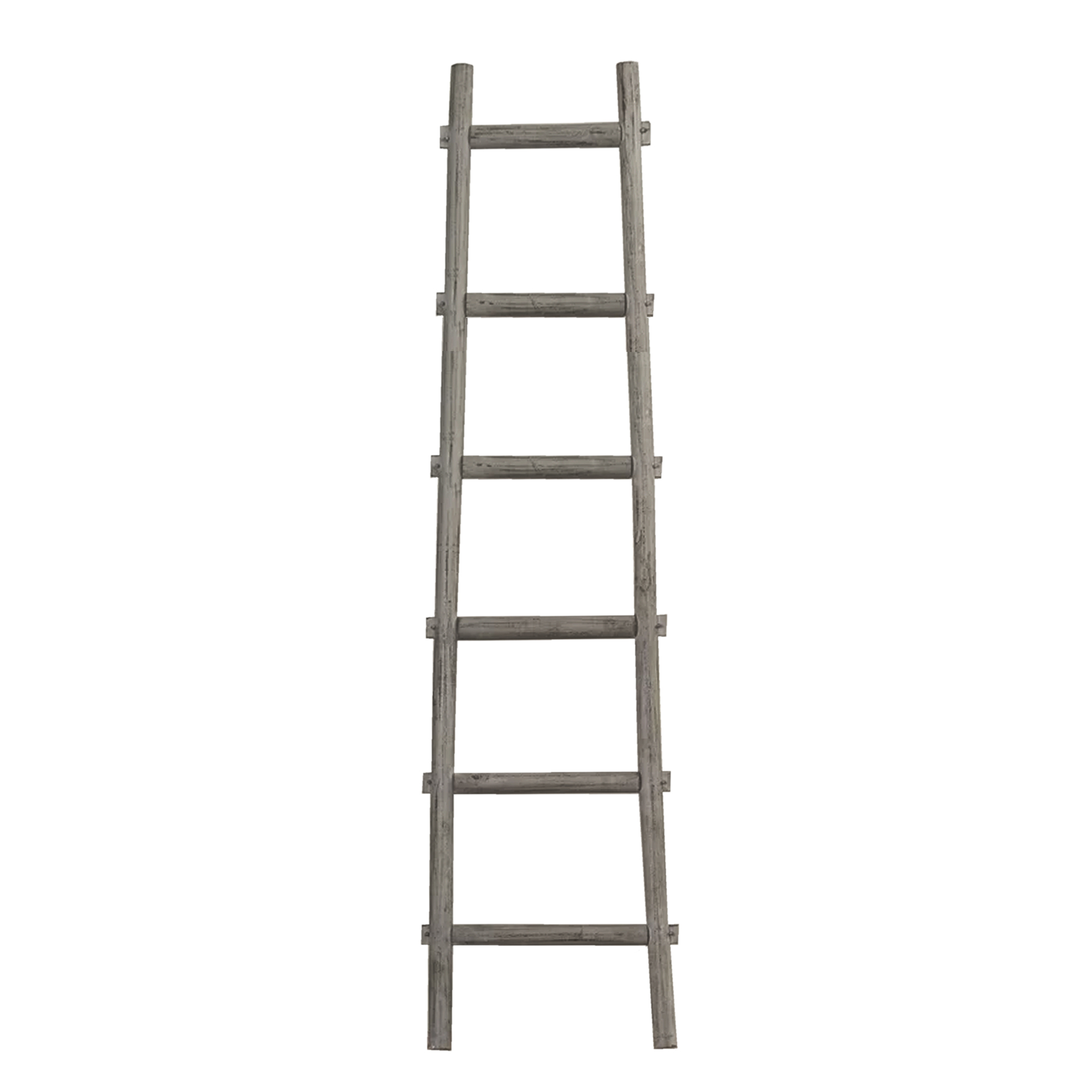 6 Step Grey Decorative Ladder Shelve