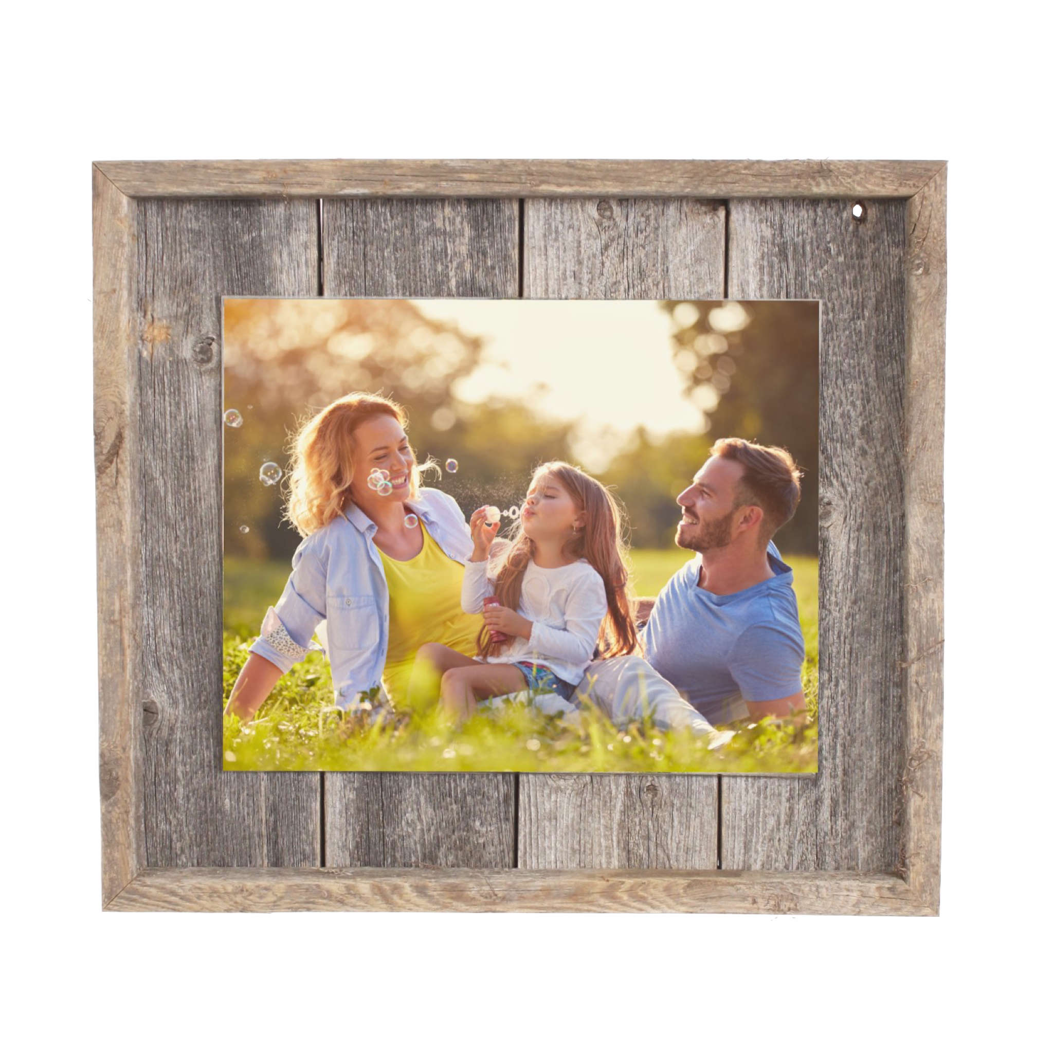 10"x11" Natural Weathered Grey Picture Frame with Plexiglass Holder