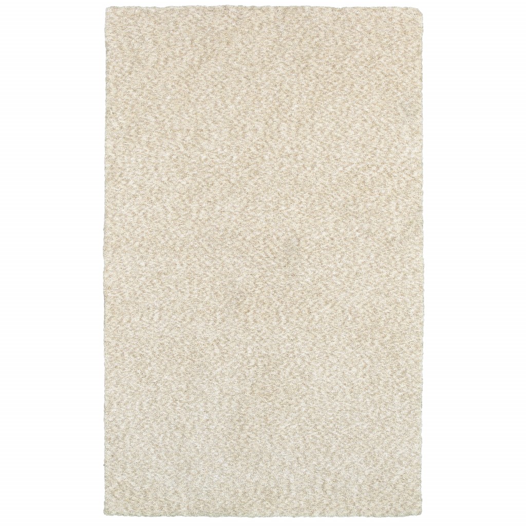 10 x 13 Modern Shag Ivory Indoor Area Rug