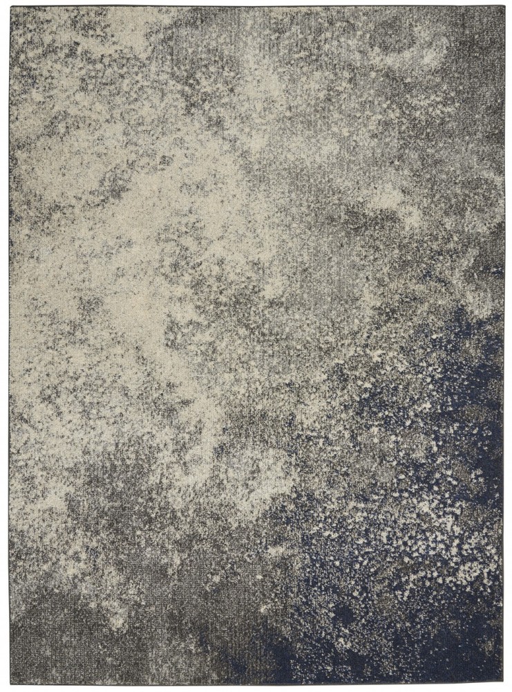 4 x 6 Charcoal and Ivory Abstract Area Rug