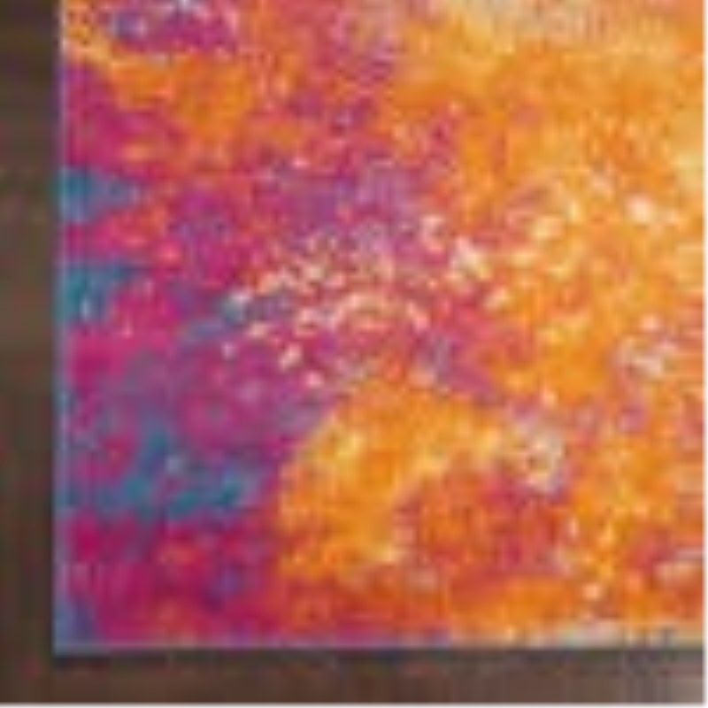 2 x 6 Abstract Brights Sunburst Runner Rug