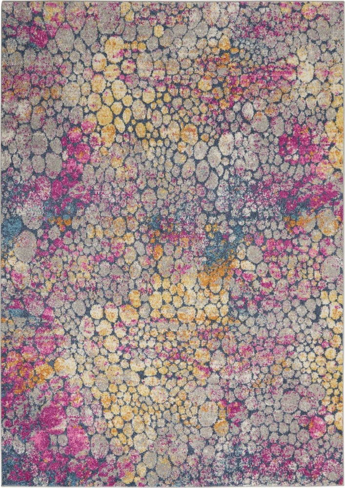 5 x 7 Yellow and Pink Coral Reef Area Rug