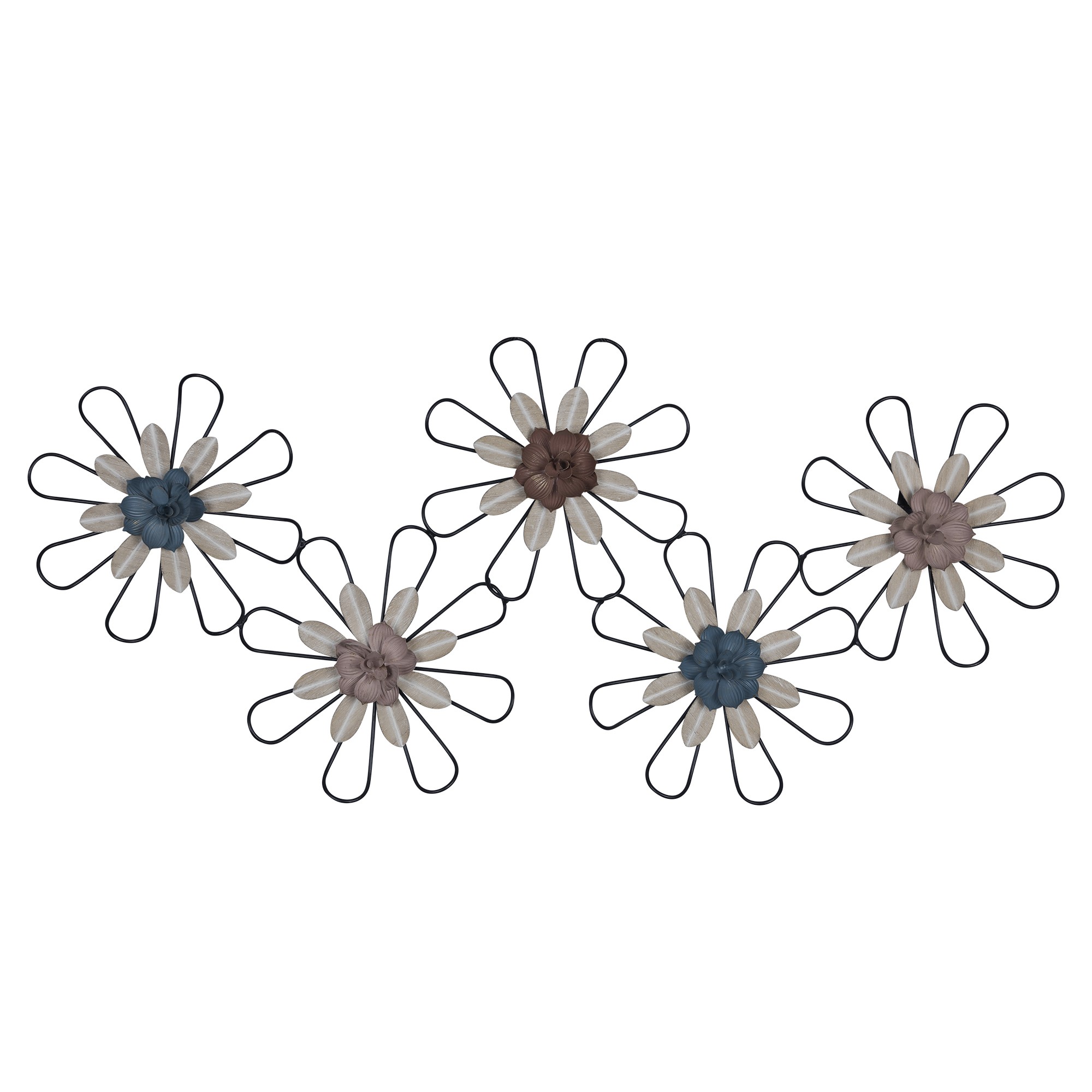 Wire Metal Floral Wall D+cor