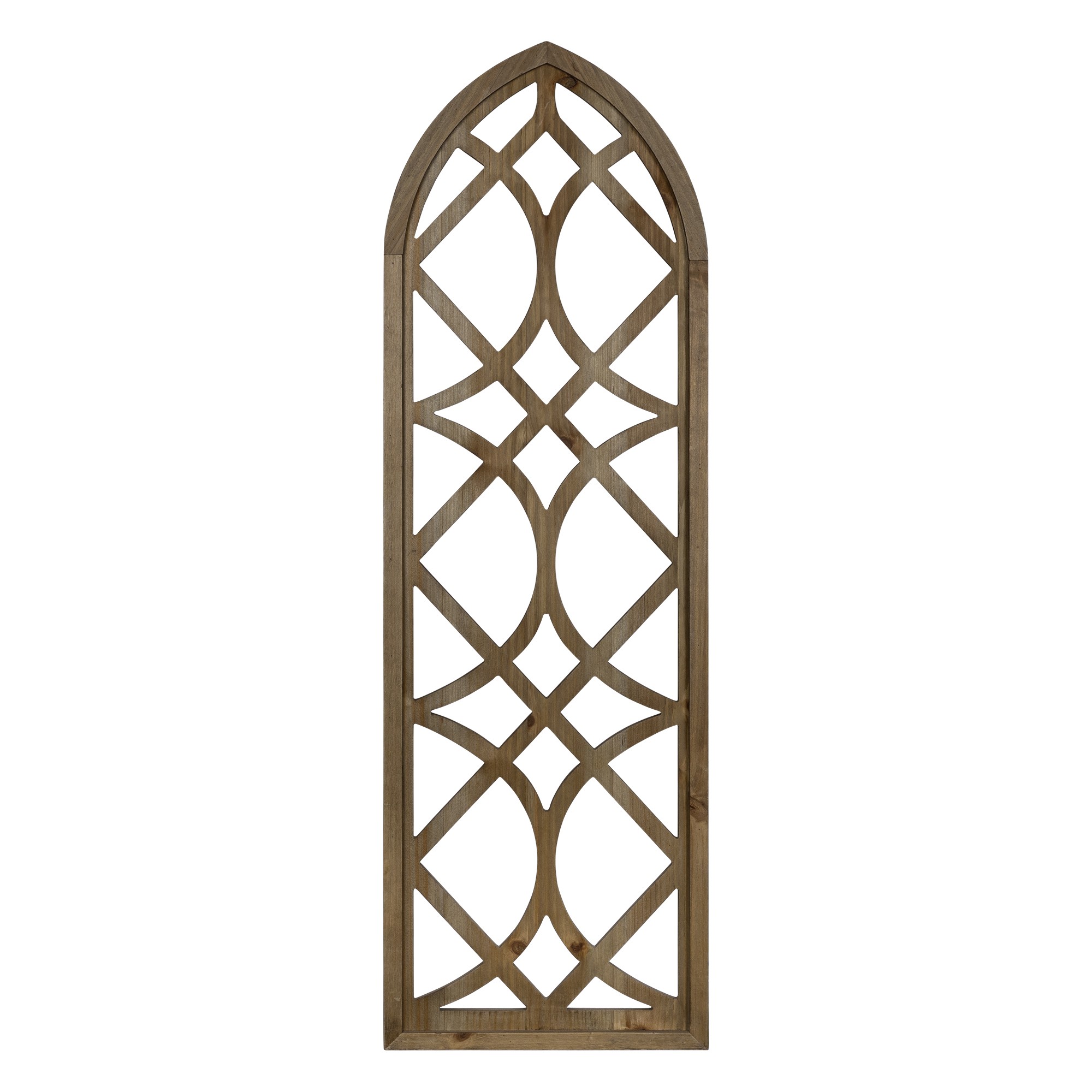 Light Brown Wooden Window Panel Wall D+cor