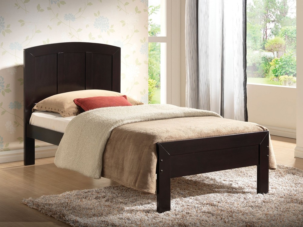 Twin Bed, Wenge - Poplar Wood, Laminated Ve Wenge
