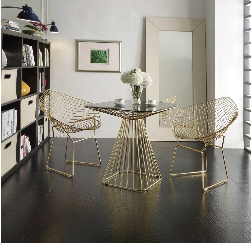 Chair (1Pc), Gold - Metal Gold