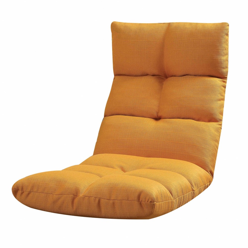 51" X 20" X 4" Orange Linen Gaming Floor Chair