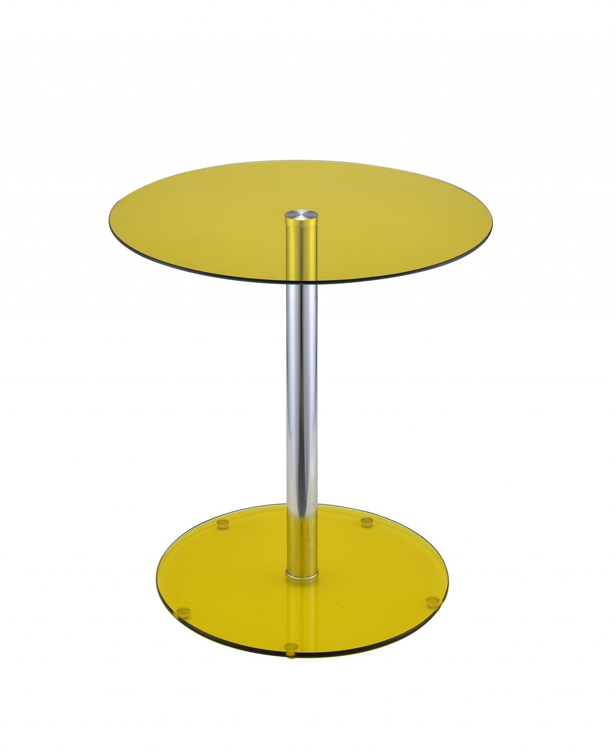 Yellow Glass Double Sphere Side Table