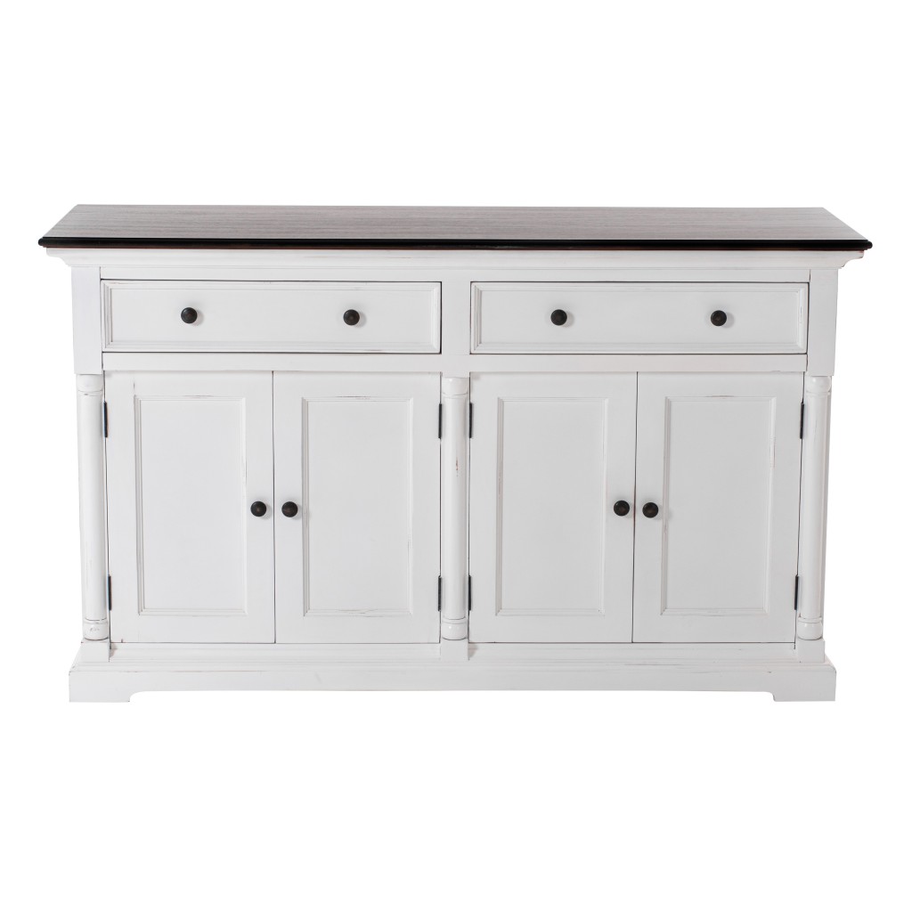 Modern Farm Brown and White Two Door Buffet Server