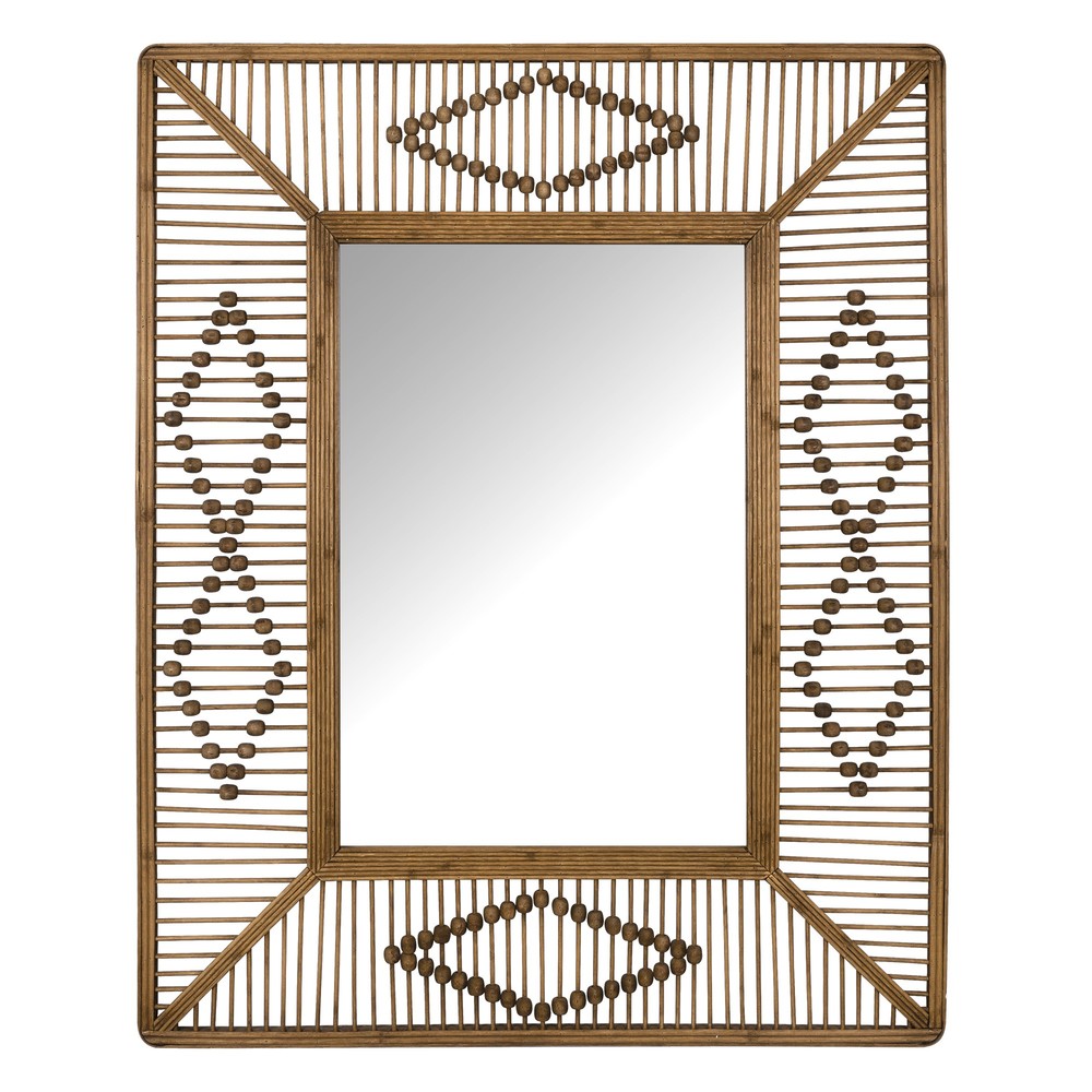 Bohemian Beaded Rectangle Wall Mirror