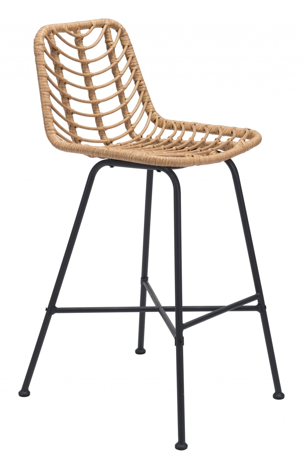 Woven Chevron Beige Bar Chair