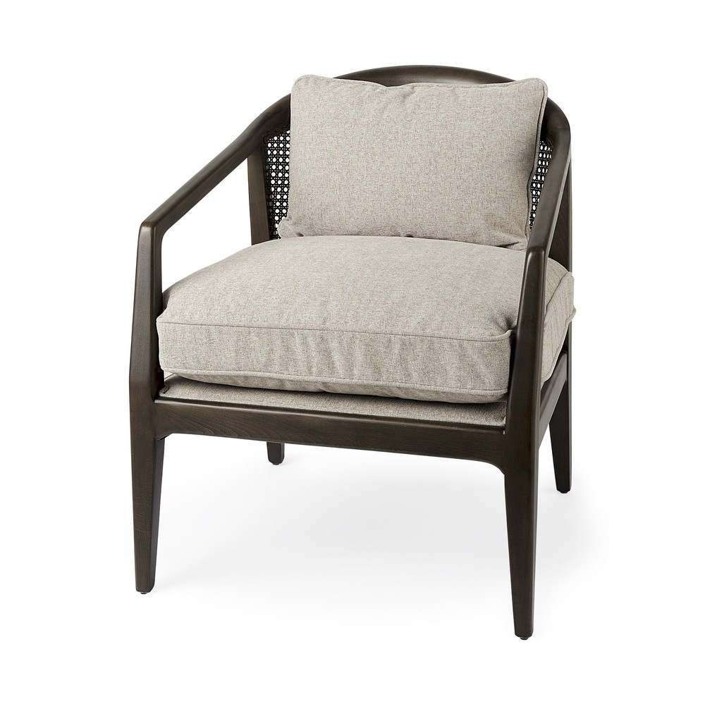 Fusion Dark Cane Back Arm Chair