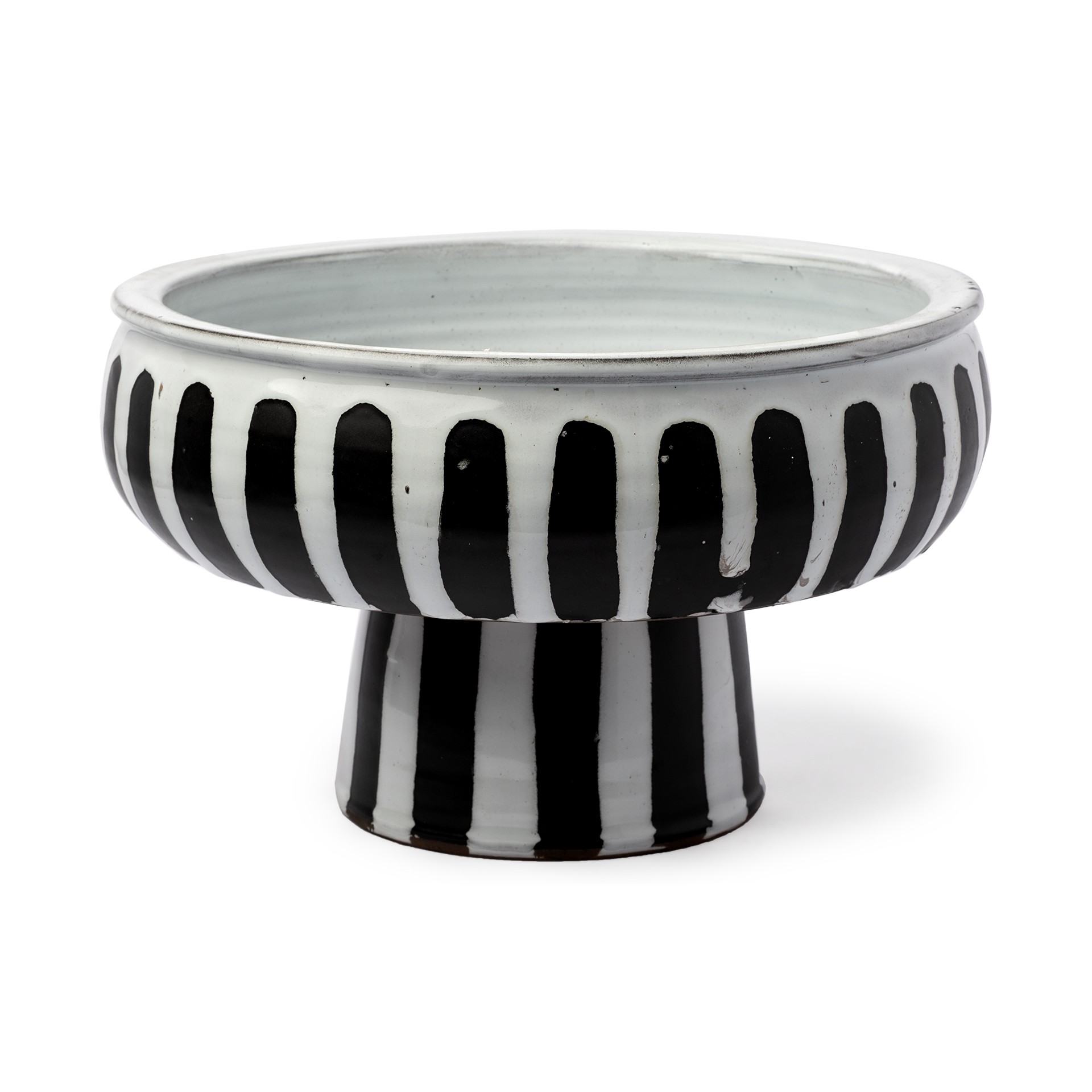 White and Black Ceramic Decorative Bowl