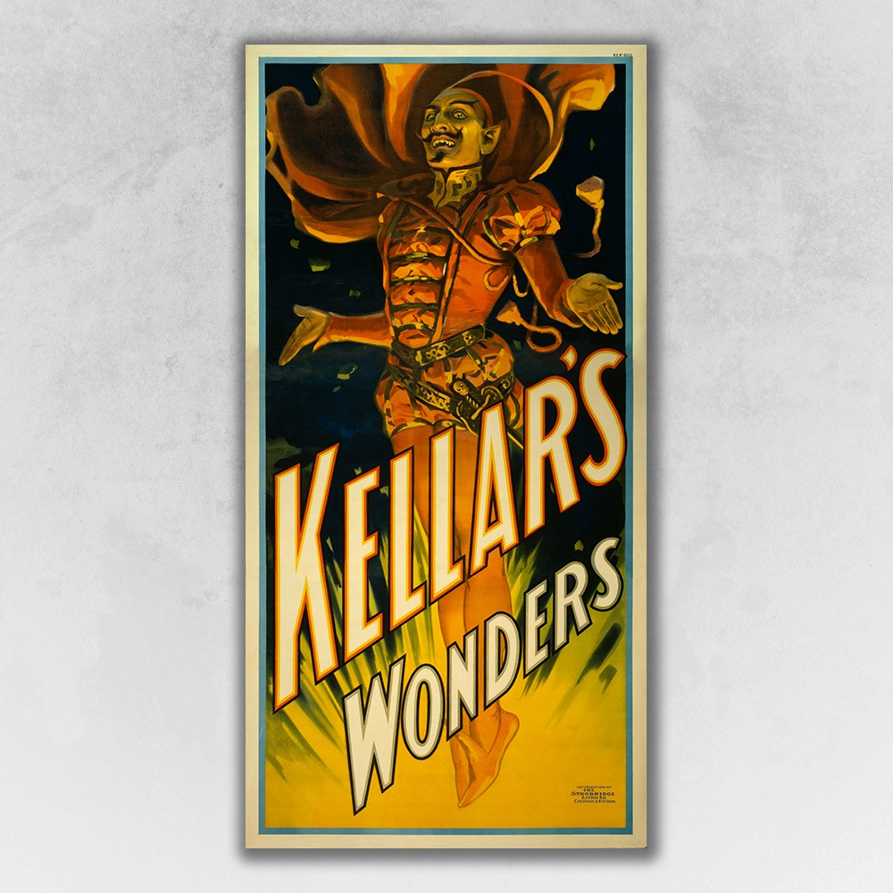 12" x 24" Keller's Wonders Vintage Magic Poster Wall Art