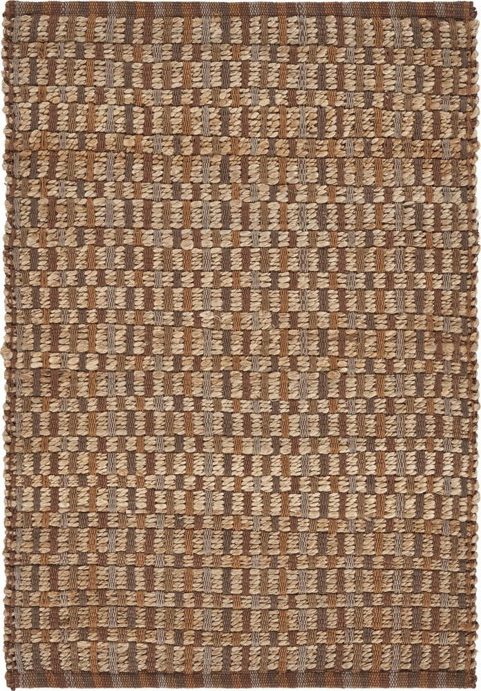 2 x 3 Tan Checkered Mid Century Scatter Rug