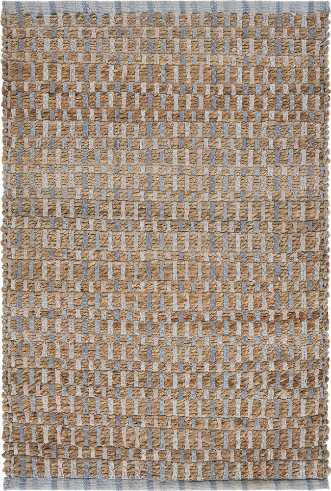 2 x 3 Blue and Brown Checkered Scatter Rug