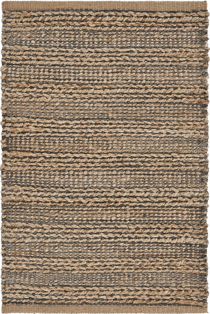 2 x 3 Gray and Tan Interwoven Scatter Rug