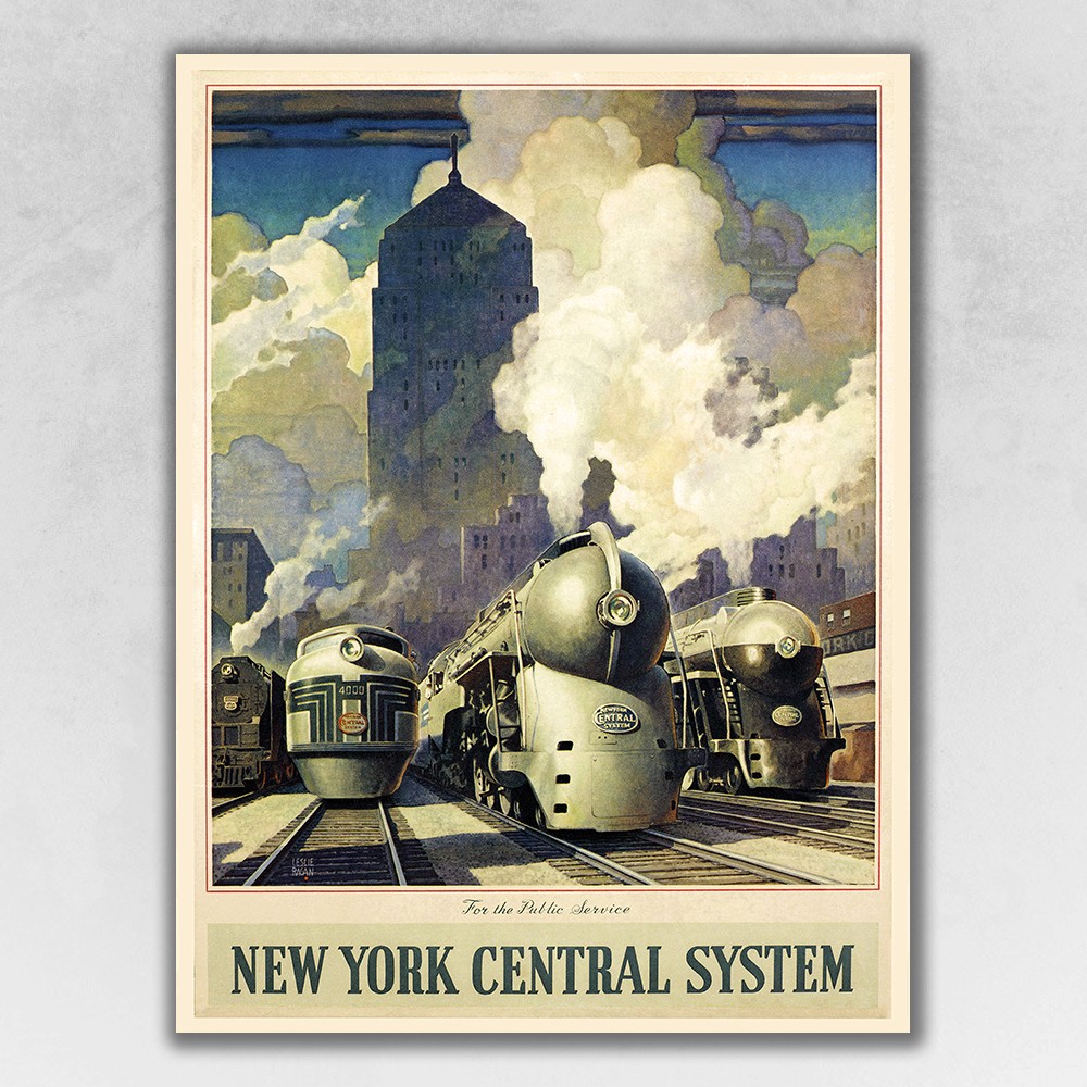 8.5" x 11" New York Railroad Vintage Travel Poster Wall Art