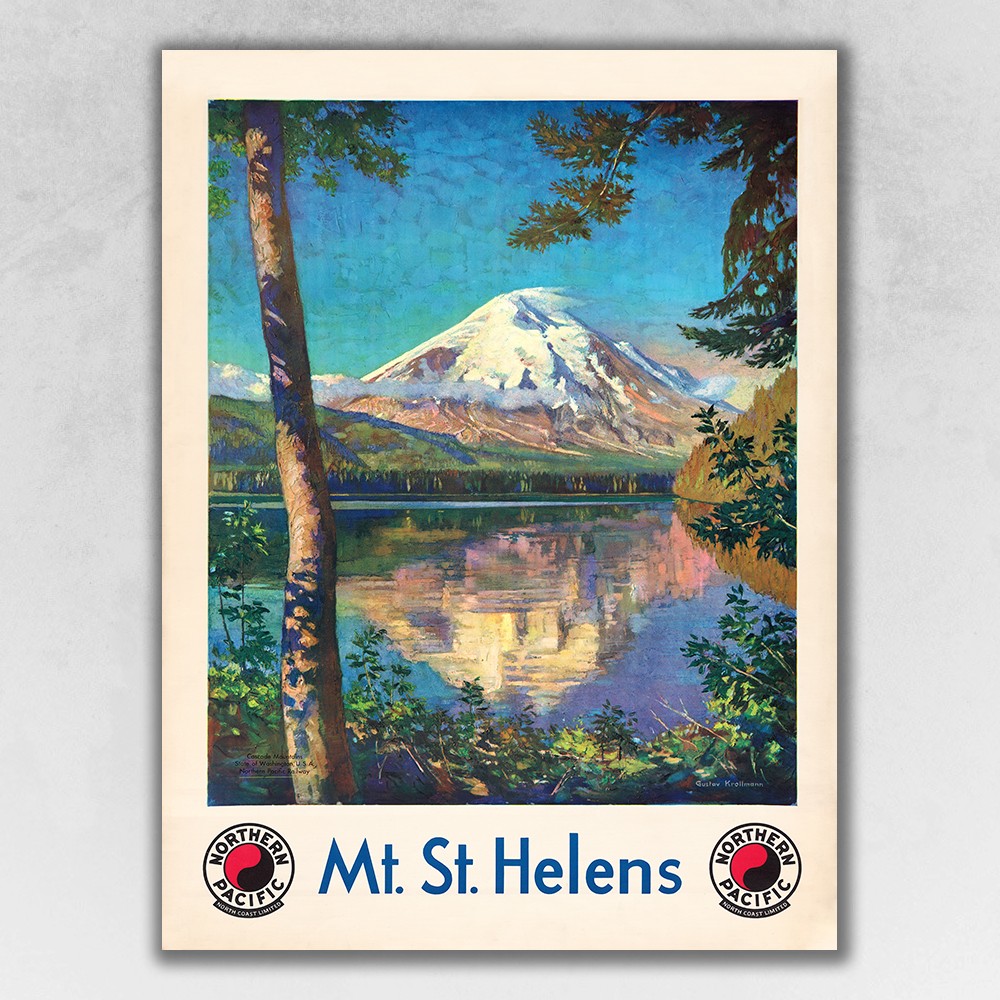 11" x 14" Mt. St. Helens c1920s Vintage Travel Poster Wall Art
