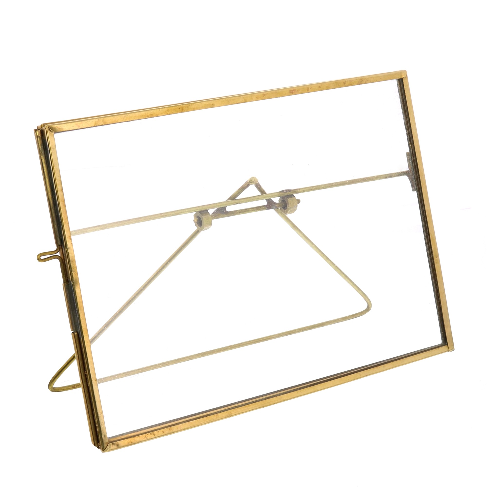 5x7 Jumbo Gold Metal Horizontal Glass Frame