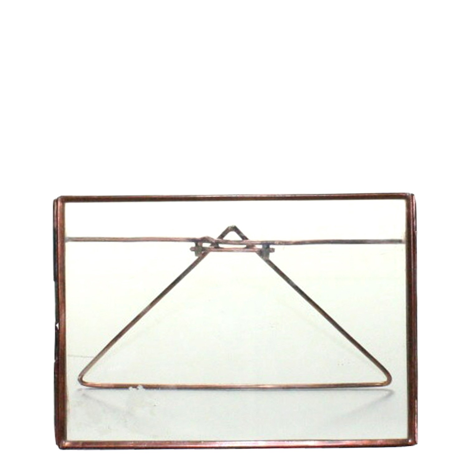 5x7 Jumbo Copper Metal Horizontal Glass Frame