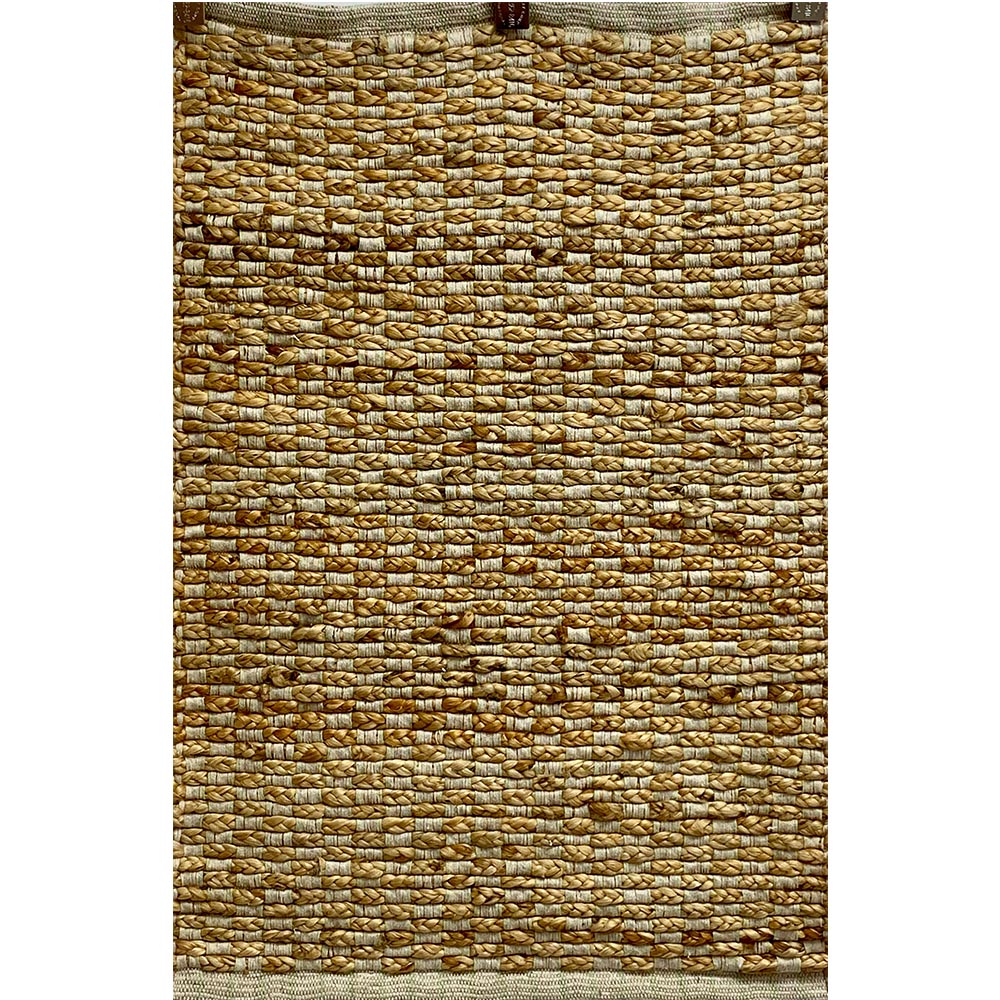 2 x 3 Tan and Sage Checkered Scatter Rug