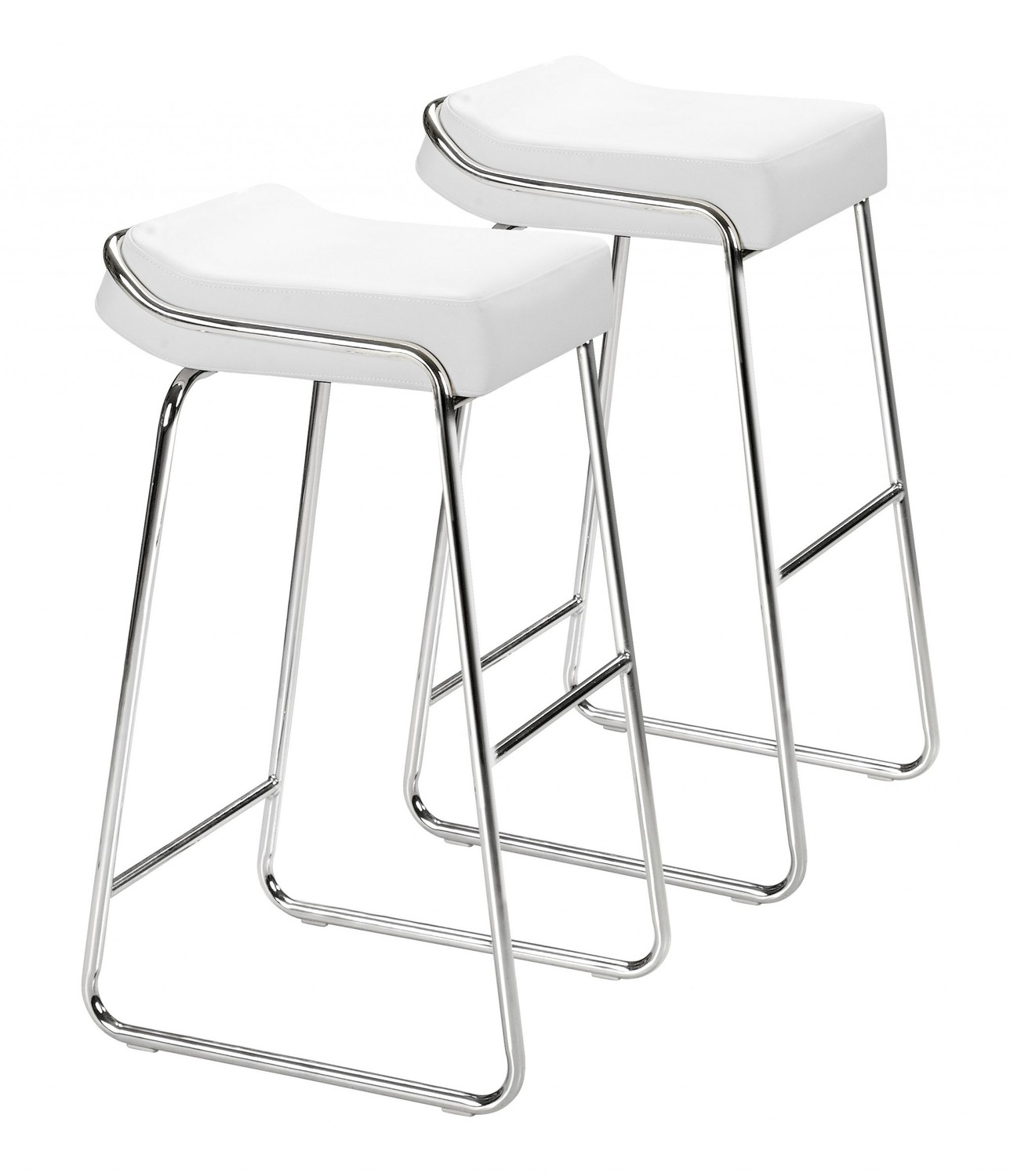 Wedge Barstool (Set of 2) White