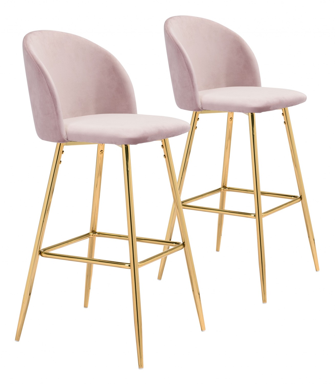 Pale Pink and Gold Modern Pringle Bar Chair