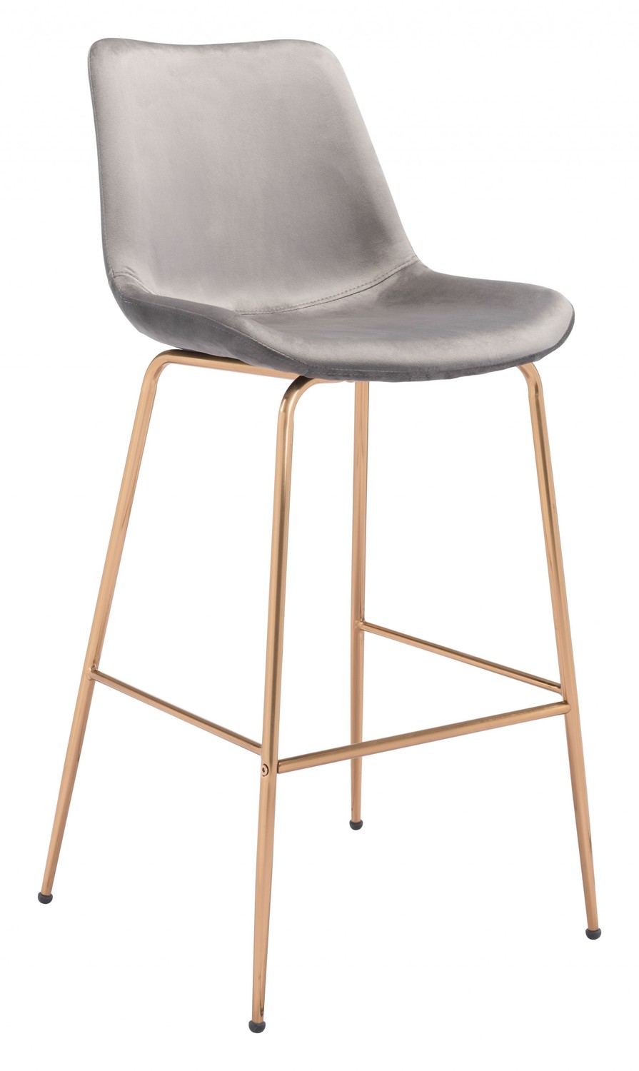 Tony Bar Chair Gray & Gold