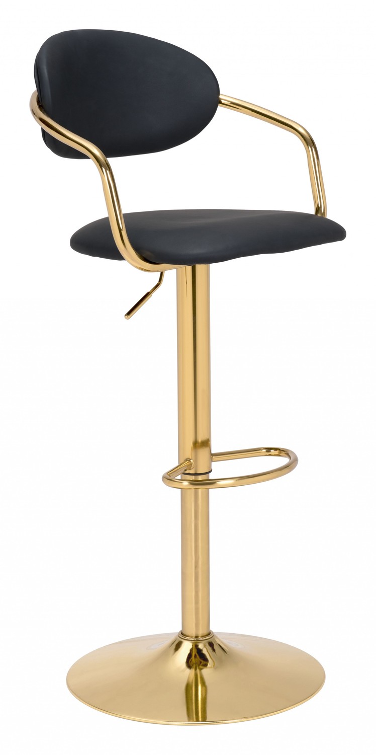 Gusto Bar Chair Black & Gold