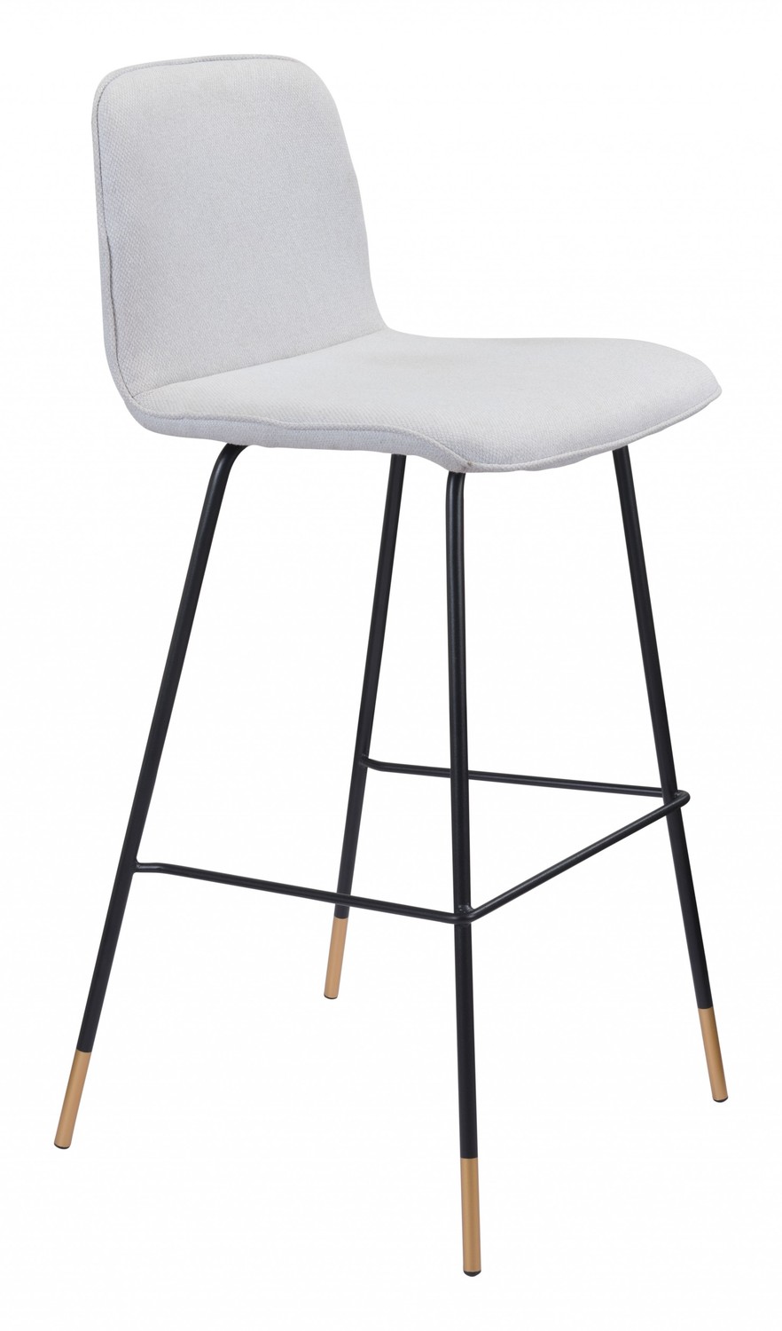 Light Gray and Black Comfy Modern Barstool