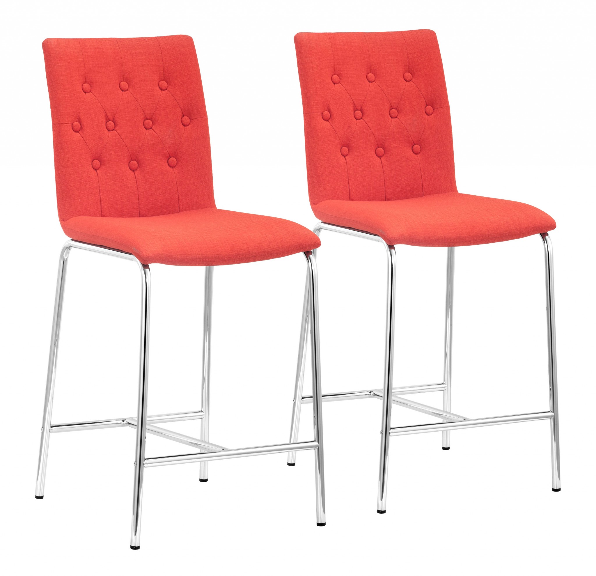 Uppsala Counter Chair (Set of 2) Tangerine