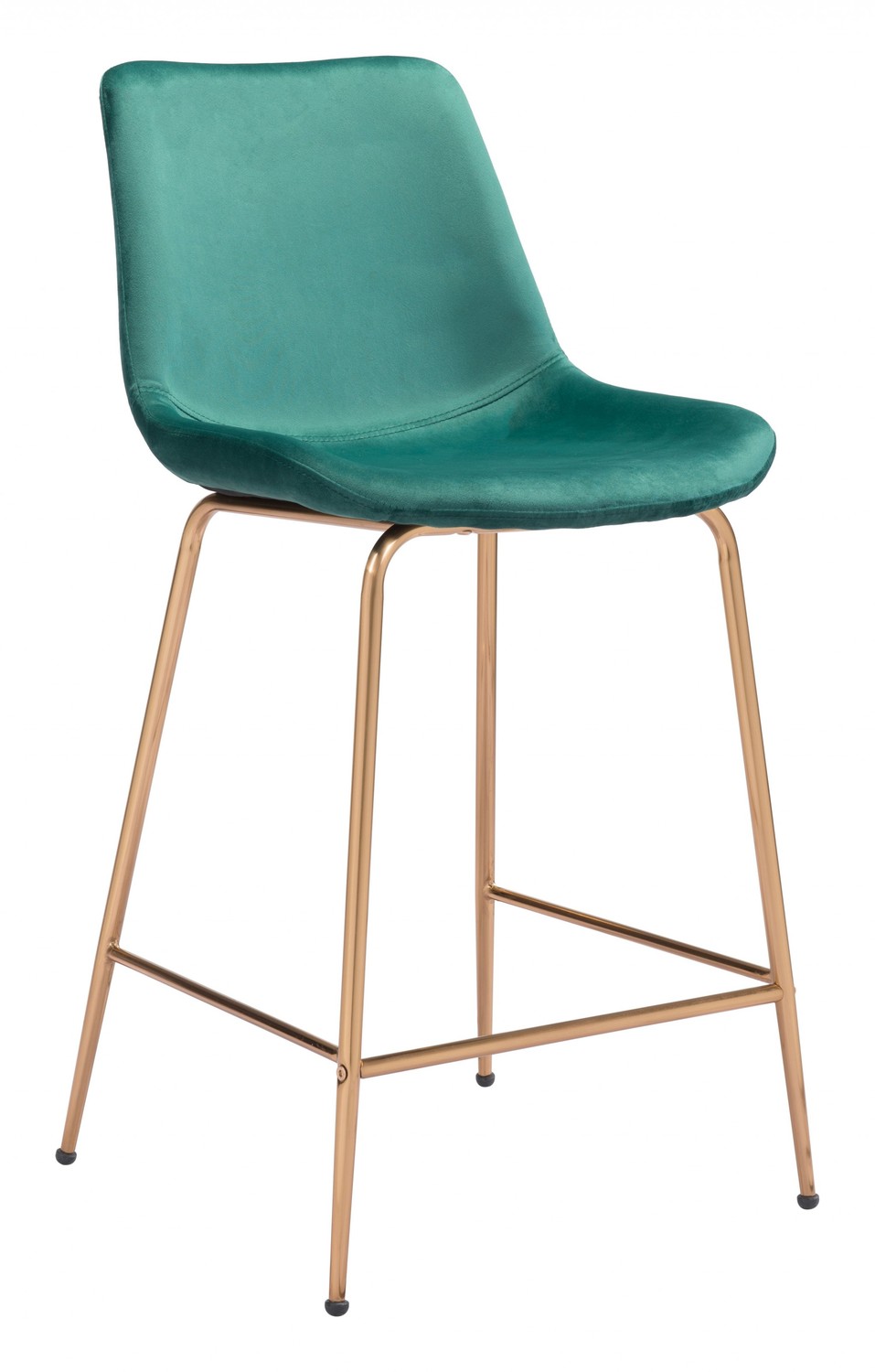 Tony Counter Chair Green & Gold