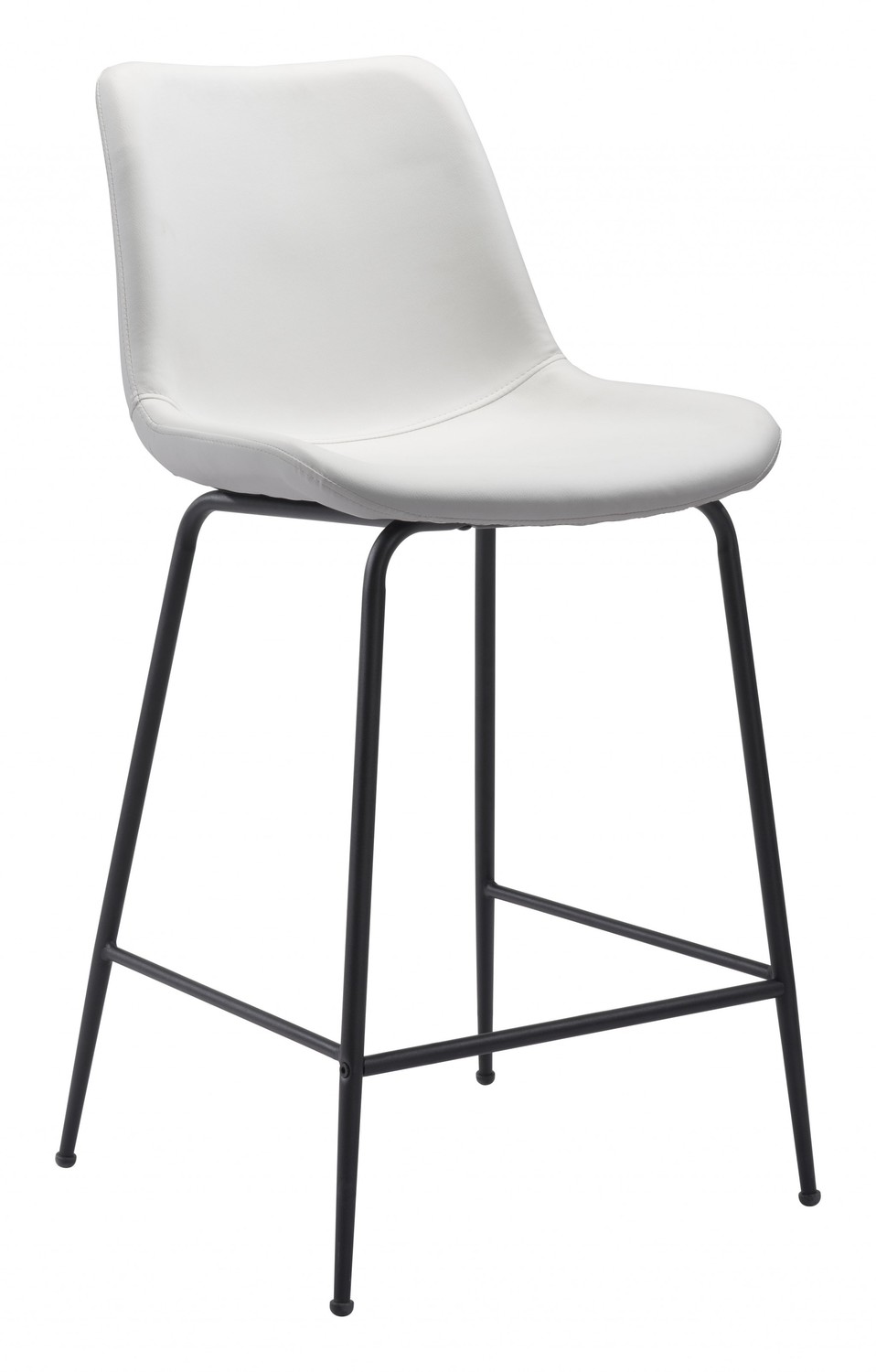 White and Black Top Shelf Modern Rugged Counter Chair