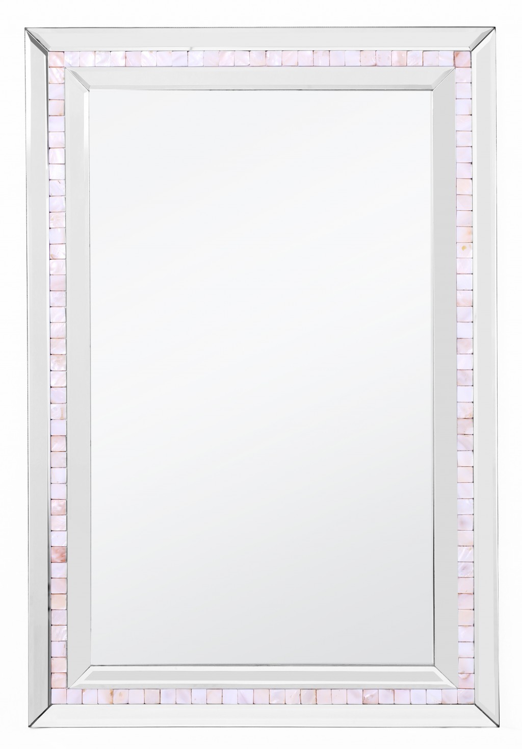 Silver Tiled Border Wall Mirror