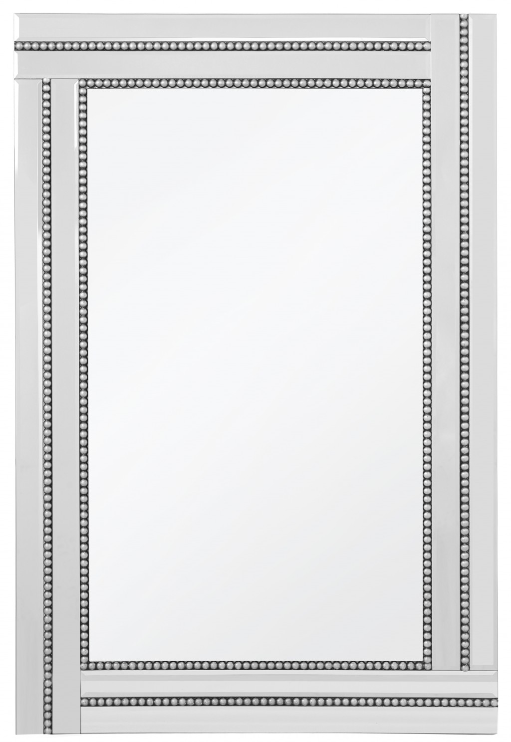 Silver Beaded Frame Mirror