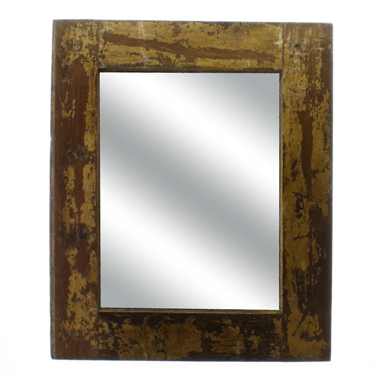 Reclaimed Wood Square Wall Mirror